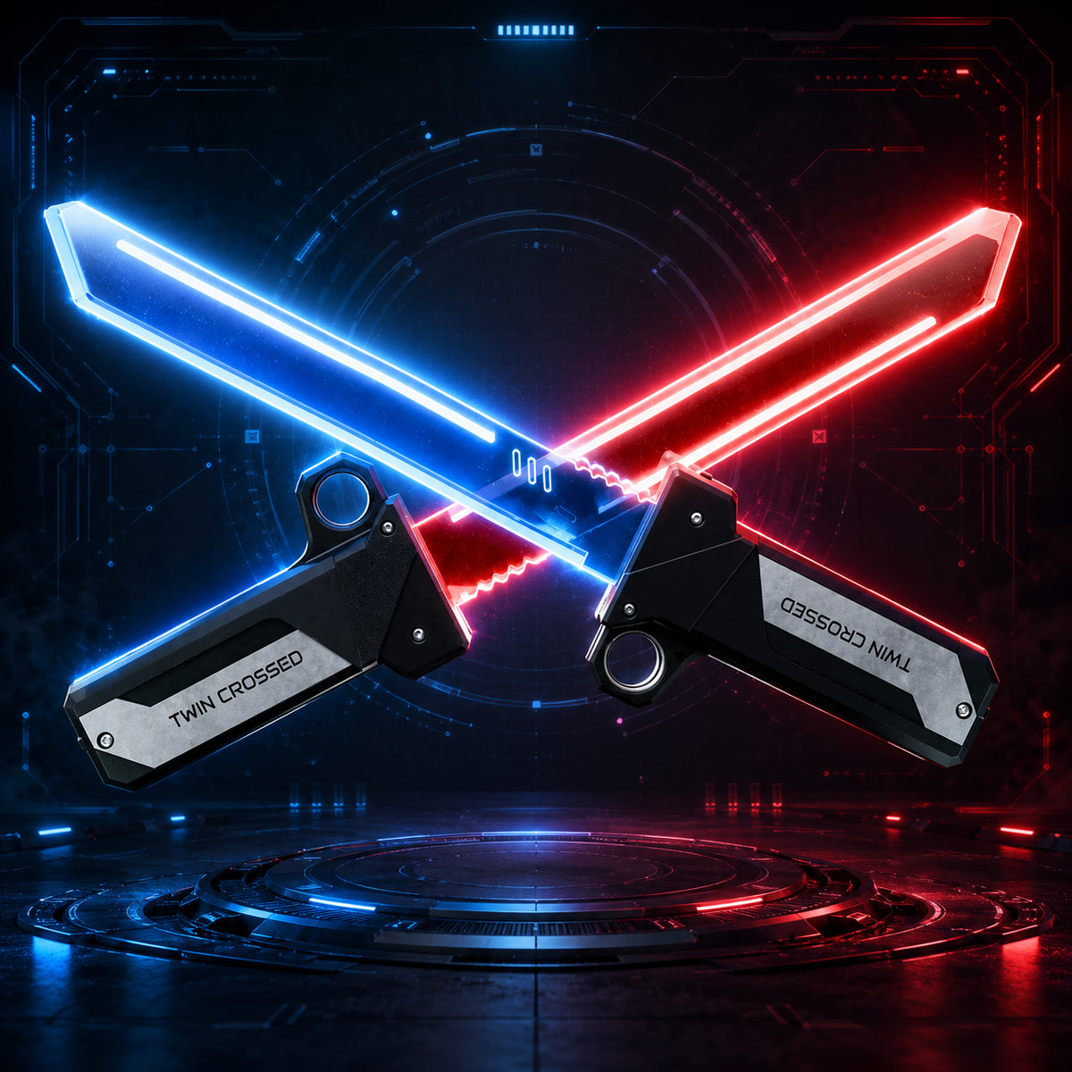 2-Piece Retractable Interlocking LED Light Sword Set – Ages 14+